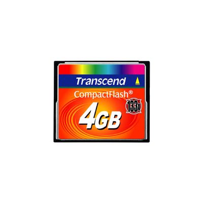 Carte CompactFlash (133X) de 4Go de Transcend Carte CompactFlash (133X) de 4Go de Transcend