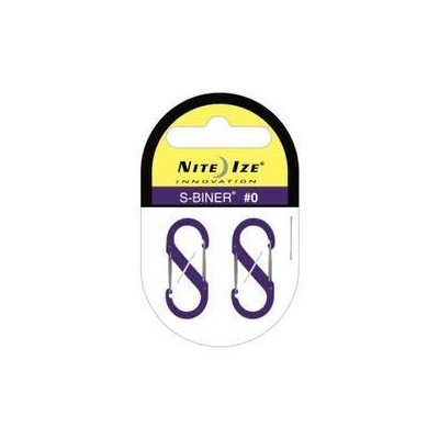 NITE IZE S-BINER PLASTIC SIZE #0 - 2 PACK PURPLE NITE IZE S-BINER PLASTIC SIZE #0 - 2 PACK PURPLE