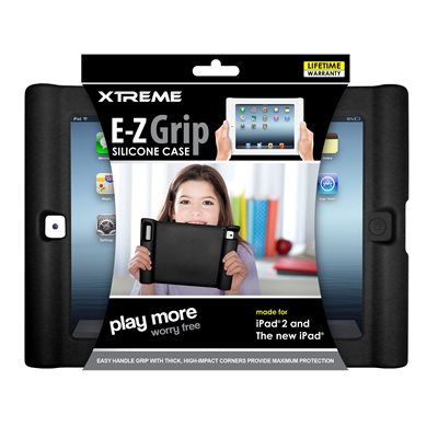 Étui EZ Grip silicone pour iPad 2, 4 et 5 de Xtreme - Noir Étui EZ Grip silicone pour iPad 2, 4 et 5 de Xtreme - Noir