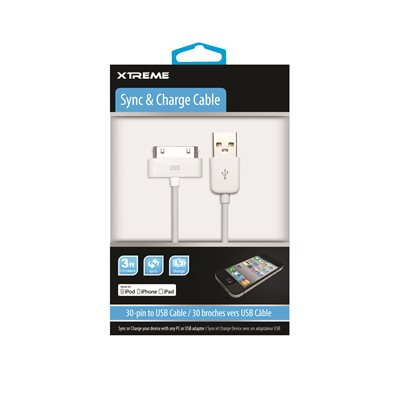 XTREME 3FT 30 Collecteur Câble Sync & Charge IMF (BLANC) XTREME 3FT 30 Collecteur Câble Sync & Charge IMF (BLANC)