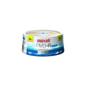 DVD-R 4.7 enregistrable (Boîtier avec tige) de Maxell - 25