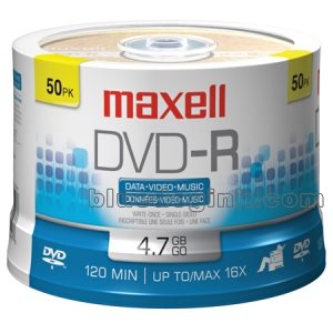 DVD-R 4.7 enregistrable (Boîtier avec tige) de Maxell - 50
