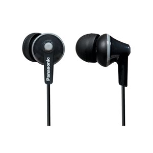 PANASONIC EARBUD ERGO FIT EARPHONES NOISE ISOLATING WITH MIC - BLACK