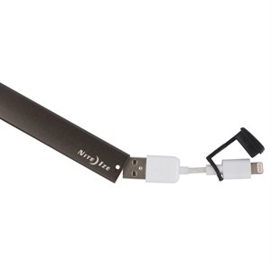 NITE IZE POWERKEY - APPLE LIGHTNING CABLE -SMOKE/BLACK