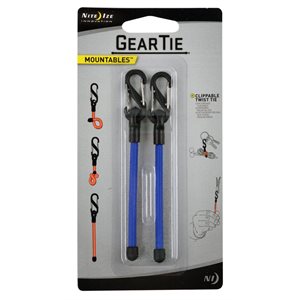 NITE IZE GLZ-35-2R7 GEAR TIE CLIPPABLE TWIST TIE 3'' 2 PACK - PINK NEW ITEM