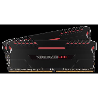 CORSAIR 16GB (KIT OF 2) 2666MHZ DDR4 DIMM 16-18-18-35 VENGEANCE BLACK HEAT 1.2V RED LED CORSAIR 16GB (KIT OF 2) 2666MHZ DDR4 DIMM 16-18-18-35 VENGEANCE BLACK HEAT 1.2V RED LED