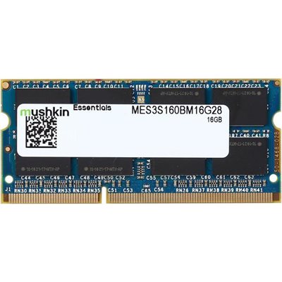 MUSHKIN ESSENTIALS 16GB DDR3 1600MHZ SODIMM PC3L-12800 2Rx8 MUSHKIN ESSENTIALS 16GB DDR3 1600MHZ SODIMM PC3L-12800 2Rx8