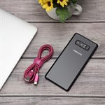 LAX 6FT Durable Braided Nylon USB-C to USB-A Cable-MAGENTA - ENG ONLY