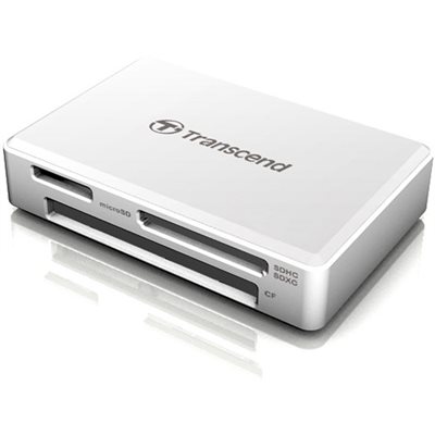 Lecteur Multi-carte tout-en-un de Transcend USB 3.x - Blanc Lecteur Multi-carte tout-en-un de Transcend USB 3.x - Blanc