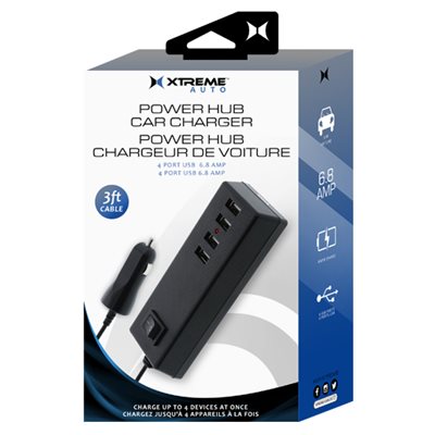 XTREME 4 Port USB Power Hub Car XTREME 4 Port USB Power Hub Car