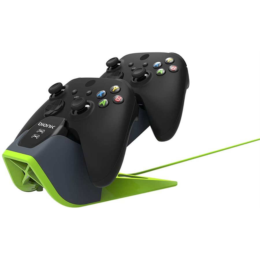 BIONIK Power Stand Charging Dock For Xbox Series X/S Controllers With 2 Batteries