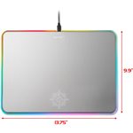 ACCESSORY POWER ENHANCE Gaming Mouse Pad - Aluminum LED gaming mouse pad Black