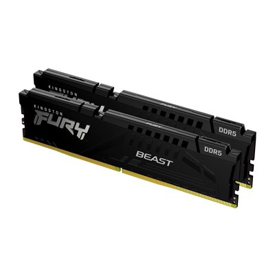 Kingston 64GB 5600MT/s DDR5 CL40 DIMM (Kit of 2) FURY Beast Black Kingston 64GB 5600MT/s DDR5 CL40 DIMM (Kit of 2) FURY Beast Black