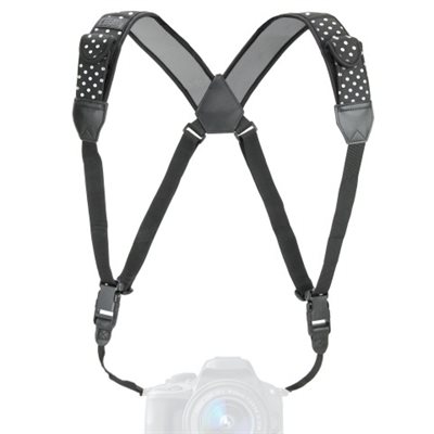ACCESSORY POWER USA GEAR DSLR Camera Harness Strap Kit with Comfort Padding - Polka Dot