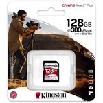 Kingston 128GB Canvas React Plus SDXC UHS-II 300R/260W U3 V90 for Full HD/4K/8K