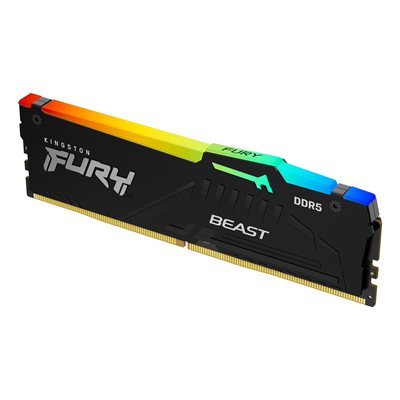 Kingston 8GB 5600MT/s DDR5 CL40 DIMM FURY Beast Black RGB Kingston 8GB 5600MT/s DDR5 CL40 DIMM FURY Beast Black RGB