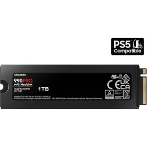 Samsung 990 PRO with Heatsink 1TB M.2 PCIe Gen4. X4 NVMe 2.0