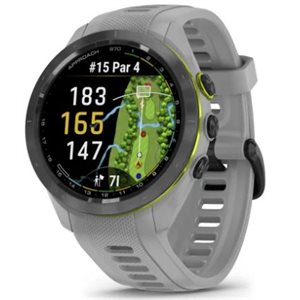 Garmin Approach S70 - 42 mm, Black Ceramic Bezel with Powder Gray Silicone Band