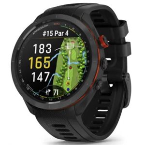 Garmin Approach S70 - 47 mm, Black Ceramic Bezel with Black Silicone Band