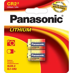 Panasonic CR2PA2B 3-Volt CR2 Lithium Batteries 2 pc standard card