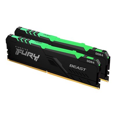 Kingston 16GB 3200MT/s DDR4 CL16 DIMM (Kit of 2) FURY Beast RGB
