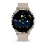 Garmin Venu 3S, Soft Gold Stainless Steel Bezel with Dust Rose Case and Silicone Band Garmin Venu 3S,  Soft Gold Stainless Steel Bezel with Dust Rose Case and Silicone Band