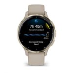 Garmin Venu 3S, Soft Gold Stainless Steel Bezel with Dust Rose Case and Silicone Band