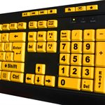 Adesso - Clavier de bureau multimédia lumineux 4X à gros caractères