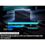 SAMSUNG USB 3.2 Gen. 2 T9 1TB Portable SSD - Black Open box