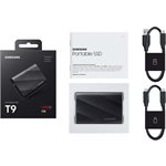 SAMSUNG USB 3.2 Gen. 2 T9 1TB Portable SSD - Black Open box