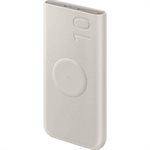 Batterie sans fil SAMSUNG 10 000 Ah Beige (2 ports + Wireless Qi)