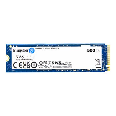 Kingston 500GB NV3 M.2 2280 PCIe 4.0 NVMe SSD / 5,000/3,000MB/s