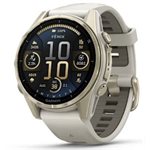 Garmin fenix 8 – 43mm,AMOLED Sapphire,Soft Gold w/Fog Gray/Dark Sandstone/Silver/Whitestone Silicone