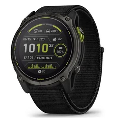 Garmin Enduro 3 – 51 mm, Solar, Sapphire Carbon gray DLC titanium with black UltraFit nylon strap