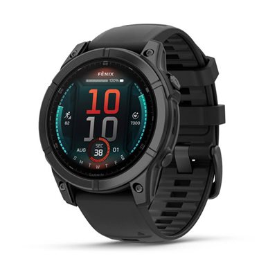 Garmin fenix E – 47 mm, AMOLED Slate Gray Steel with Black Silicone Band Garmin fenix E – 47 mm, AMOLED Slate Gray Steel with Black Silicone Band