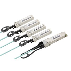 Optic.ca 40GBASE-QSFP TO 4X10G SFP+ ACTIVEOPTICAL CABLE, 1 METER LENGTH, 100% FORTINET COMPATIBLE