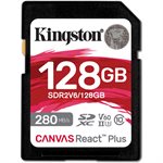 Kingston 128GB Canvas React Plus SDXC UHS-II 280R/100W U3/V60/4K