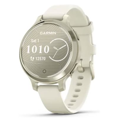 Garmin Lily 2 Active Lunar Gold with Bone Silicone Band