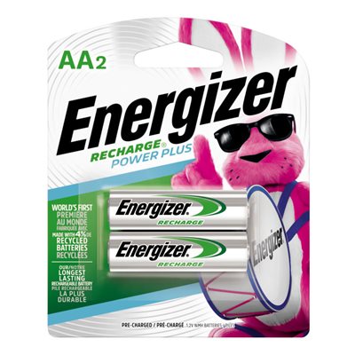 Energizer Power Plus Rechargeable AA Batteries (2 Pack)
