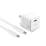 Caseco GaN 30W Wall Charger with 100W Type C to Type C Cable (White)