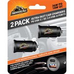 Chargeur de voiture Armor All 54 W PD QC (Ens. de 2)