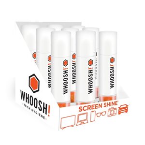 Boite présentoir - contient 9 vaporisateurs WHOOSH! Grab n' Go (80 ml - lingette incluse)