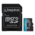 Kingston 128GB microSDXC Canvas Go Plus Gen4 200MB/s A2 U3 V30 Card + Adapter