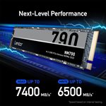Lexar NM790 4TB Internal SSD, M.2 2280 PCIe Gen4x4 NVMe 1.4 SSD