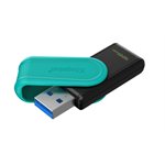 Clé Kingston 128 GO USB 3.2 Gen 1 DataTraveler Exodia S avec capuchon pivotant (noir/turquoise)