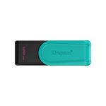 Clé Kingston 128 GO USB 3.2 Gen 1 DataTraveler Exodia S avec capuchon pivotant (noir/turquoise)