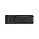 Clé Kingston 64 GO USB 3.2 Gen 1 DataTraveler Exodia S avec capuchon pivotant (noir/noir)