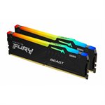 Kingston 64GB 5600MT/s DDR5 CL40 DIMM (Kit of 2) FURY Beast RGB