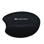 IntekView Rounded Gel wrist Mouse pad Black 160g