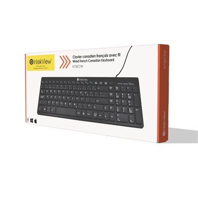 Clavier Ultra Mince IntekView V.2 Canadien Français Avec fil